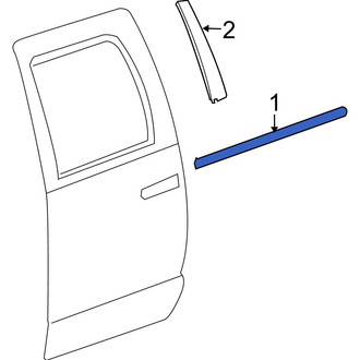 Ram OE - Rear Left Outer Door Window Belt Weatherstrip