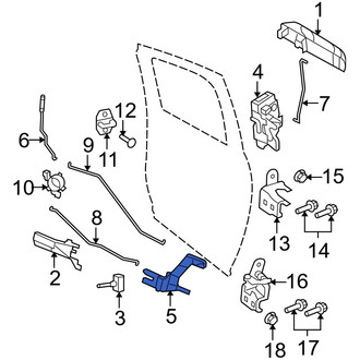 Ram OE - Rear Left Door Lock Rod Cover