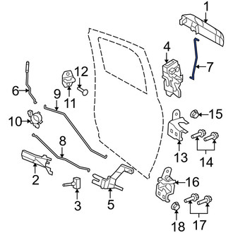 Ram OE - Rear Right Outer Door Lock Operating Rod