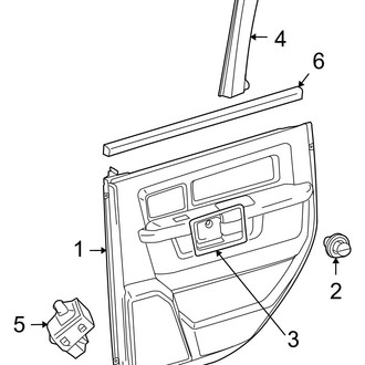 Ram OE - Rear Door - Interior Trim (Big Horn / Express / Laramie / Outdoorsman / SLT / Sport / ST / Tradesman Quad Cab)