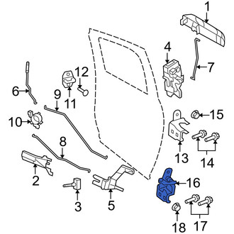 Ram OE - Rear Left Lower Door Hinge