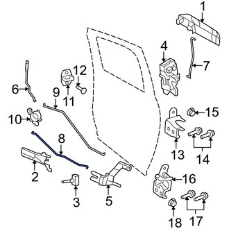 Ram OE - Rear Right Door Lock Operating Rod
