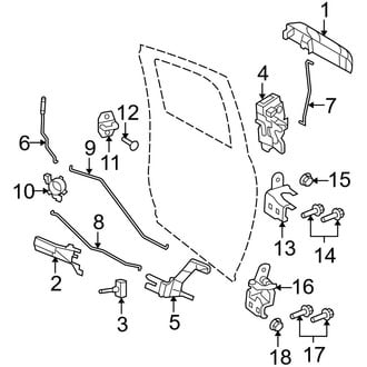 Ram OE - Rear Door - Lock & Hardware (1500 Big Horn / Laramie / Laramie Longhorn / Outdoorsman / SLT / Sport / ST Crew Cab)