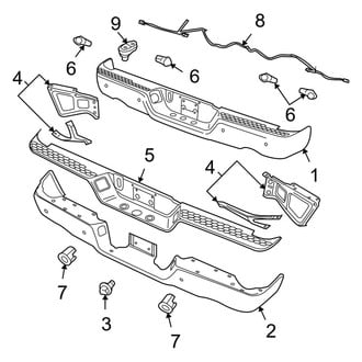 Ram OE - Rear Bumper - Bumper & Components