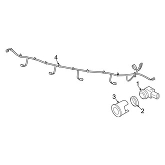 Ram OE - Front Bumper - Electrical Components (2-Piece Bumper), (1500 Big Horn / Express / HFE / Laramie / Laramie Longhorn / Limited / Lone Star / Outdoorsman / SLT / Special Service / Sport / Tradesman)