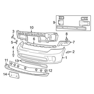Ram OE - Front Bumper - Bumper & Components (1-Piece Bumper), (Big Horn / Express / HFE / Laramie / Laramie Longhorn / Limited / Lone Star / Outdoorsman / SLT / Special Service / Sport / Tradesman)