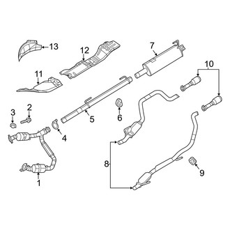 Ram OE - Exhaust System - Exhaust Components (Dual Exhaust), (5.7L)