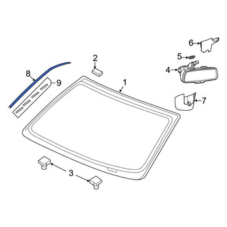 Ram OE - Front Left Windshield Molding