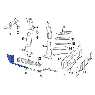 Ram OE - Rear Left Door Sill Plate