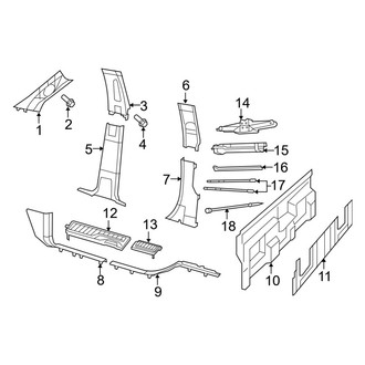 Ram OE - Cab - Interior Trim (Pillars & Floor), (1500)