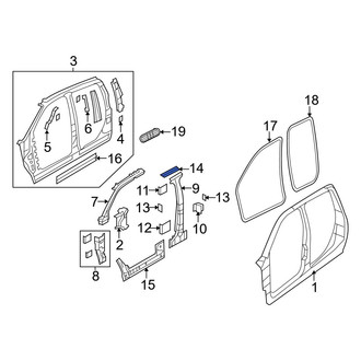 Ram OE - Left Roof Side Rail Reinforcement