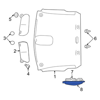 Ram OE - Left Dome Light Lens
