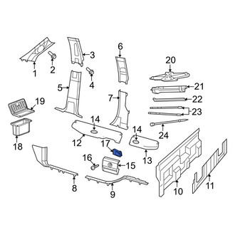 Ram OE - Door Lock Striker Nut