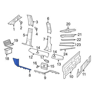 Ram OE - Rear Left Door Sill Plate