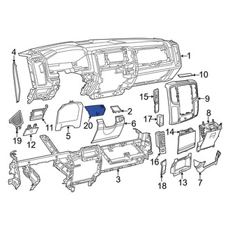 Ram OE - Front Center Speaker Cover