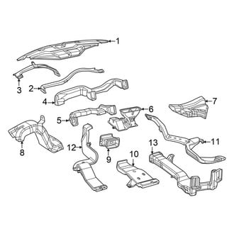 Ram OE - Instrument Panel - Ducts (1500 Regular Cab / Quad Cab / Crew Cab)