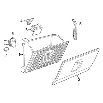 Ram OE - Instrument Panel - Glove Box (1500 Regular Cab / Quad Cab / Crew Cab)