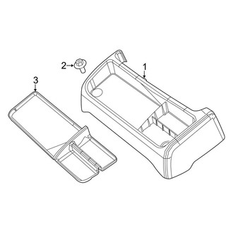 Ram OE - Center Console (Bench Seat), (1500)