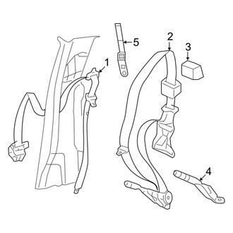 Ram OE - Restraint Systems - Rear Seat Belts (1500 Regular Cab / Quad Cab / Crew Cab)