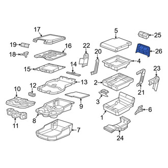 Ram OE - Center Rear Console Trim Panel