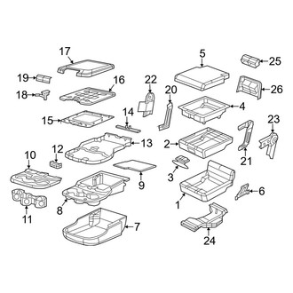 Ram OE - Seats & Tracks - Front Seat Components (20% Seat), (1500 Regular Cab / Quad Cab / Crew Cab)