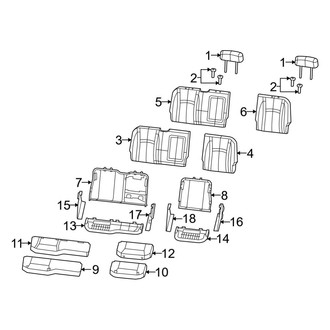 Ram OE - Seats & Tracks - Rear Seat Components (Split Bench Seat)