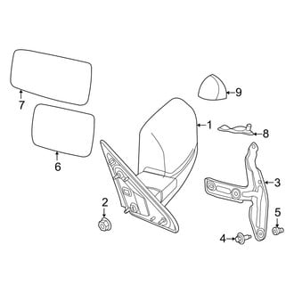 Ram OE - Front Door - Outside Mirrors (Power Mirrors, With Towing Mirrors), (1500)