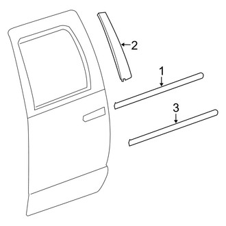 Ram OE - Rear Door - Exterior Trim (1500)