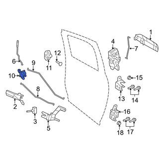Ram OE - Left Door Lock Rod Bracket