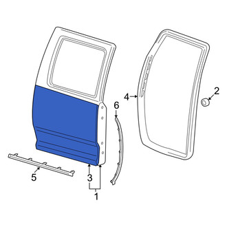 Ram OE - Rear Left Outer Door Outer Panel