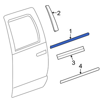 Ram OE - Front Left Door Window Belt Weatherstrip
