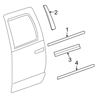Ram OE - Rear Door - Exterior Trim (1500)