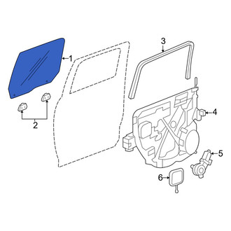 Ram OE - Rear Right Door Glass