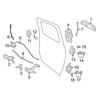 Ram OE - Rear Left Door Lock Operating Rod