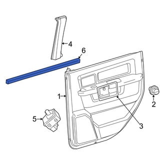 Ram OE - Rear Door Window Belt Weatherstrip