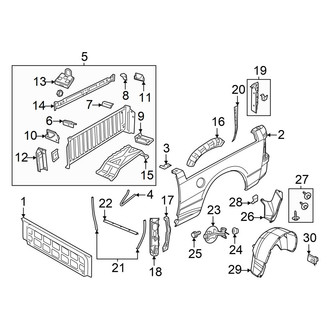 Ram OE - Pick Up Box - Front & Side Panels (With Rambox), (1500)