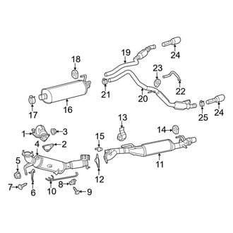 Ram OE - Exhaust System - Exhaust Components (Dual Exhaust), (3.0L)