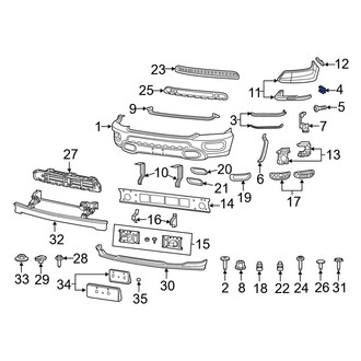 Ram OE - Bumper Face Bar Nut