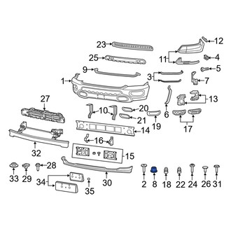 Ram OE - Bumper Face Bar Nut