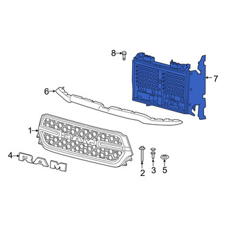 Ram OE - Front Radiator Shutter Assembly