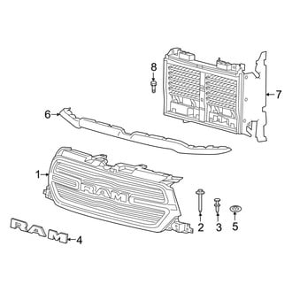 Ram OE - Grille & Components (Big Horn / Lone Star)
