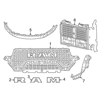 Ram OE - Grille & Components (TRX)
