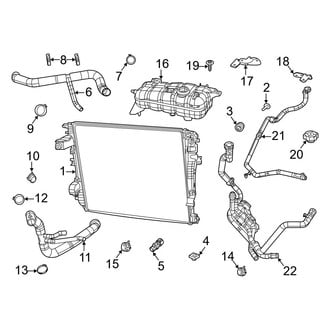 Ram OE - Cooling - Radiator & Components (3.0L)