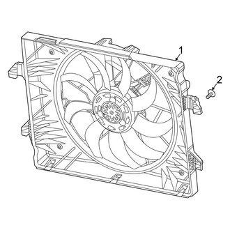 Ram OE - Cooling Fan (Big Horn / Laramie / Laramie Longhorn / Limited / Lone Star / Rebel / Tradesman 3.0L)