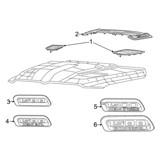 Ram OE - Hood - Exterior Trim (Big Horn / Laramie / Laramie Longhorn / Limited / Lone Star / Rebel)