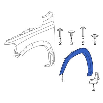 Ram OE - Rear Center Left Wheel Arch Molding
