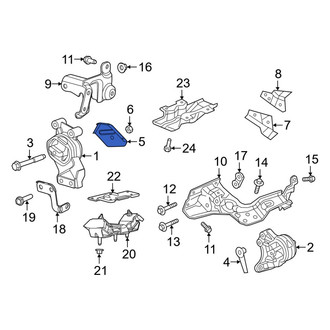 Ram OE - Right Engine Mount Heat Shield