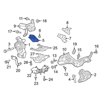 Ram OE - Right Engine Mount Heat Shield