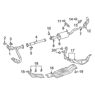 Ram OE - Exhaust System - Exhaust Components (Single Exhaust), (5.7L)