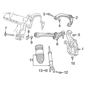 Ram OE - Front Suspension - Suspension Components (With Air Suspension), (4WD)